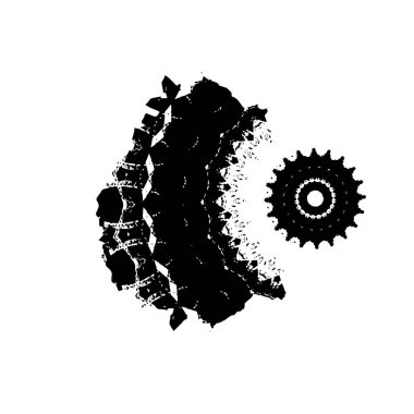 Beyaz arkaplanda soyut siyah fırça darbesi