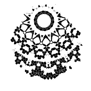 Beyaz arkaplanda soyut siyah fırça darbesi