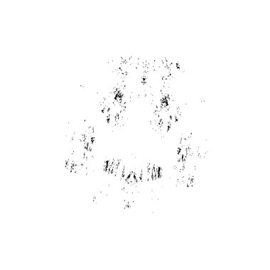 Beyaz arkaplanda soyut siyah fırça darbesi