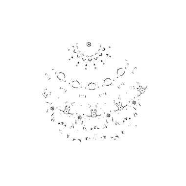 Beyaz arkaplanda soyut siyah fırça darbesi