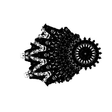 Beyaz arkaplanda soyut siyah fırça darbesi