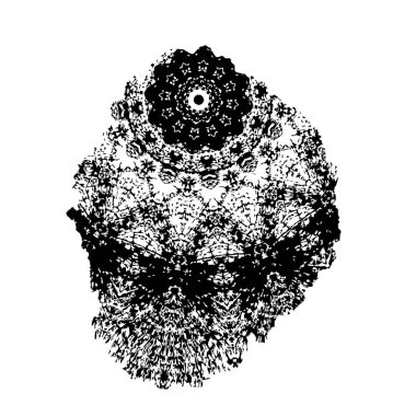 Beyaz arkaplanda soyut siyah fırça darbesi