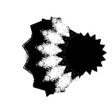 Beyaz arkaplanda soyut siyah fırça darbesi