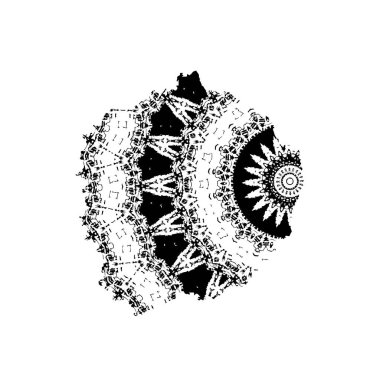 Beyaz arkaplanda soyut siyah fırça darbesi