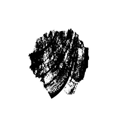 Beyaz arkaplanda soyut siyah fırça darbesi