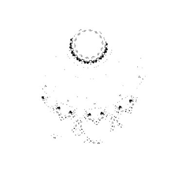 Beyaz arkaplanda soyut siyah fırça darbesi