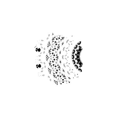 Beyaz arkaplanda soyut siyah fırça darbesi