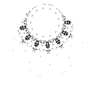 Beyaz arkaplanda soyut siyah fırça darbesi