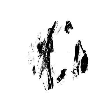 Beyaz arkaplanda soyut grunge siyah mürekkep lekesi