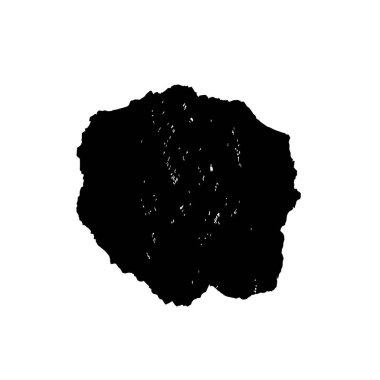 Beyaz arkaplanda soyut grunge siyah mürekkep lekesi