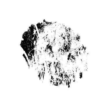 Beyaz arkaplanda soyut grunge siyah nokta izole