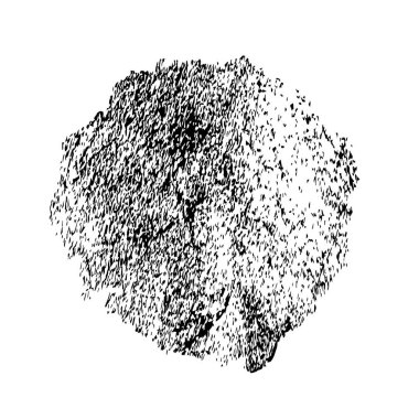 Beyaz arkaplanda soyut grunge siyah mürekkep lekesi