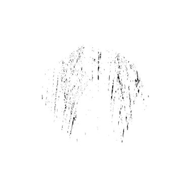 Beyaz arkaplanda soyut grunge siyah nokta izole