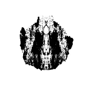 Beyaz arkaplanda soyut grunge siyah nokta izole