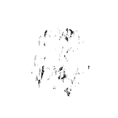 beyaz arkaplanda izole edilmiş siyah fırça darbesinin grunge dokusu 