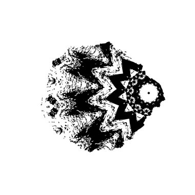 Kar tanesinin siyah beyaz simgesinin vektör çizimi