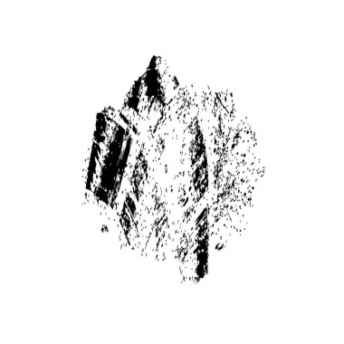 siyah mürekkep fırçası darbesi beyaz arkaplanda izole edildi