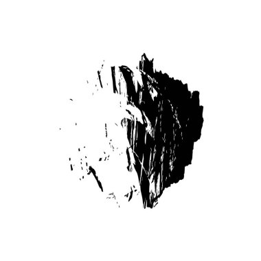 Beyaz arkaplanda soyut grunge siyah mürekkep lekesi