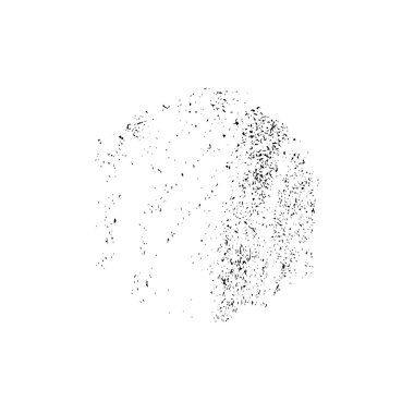 Beyaz arkaplanda soyut grunge siyah nokta izole