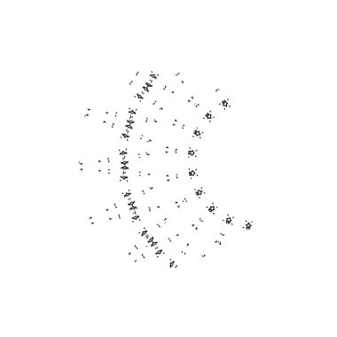 beyaz arkaplanda siyah mürekkep fırçası darbeleri 