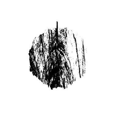 Beyaz arkaplanda soyut grunge siyah nokta izole