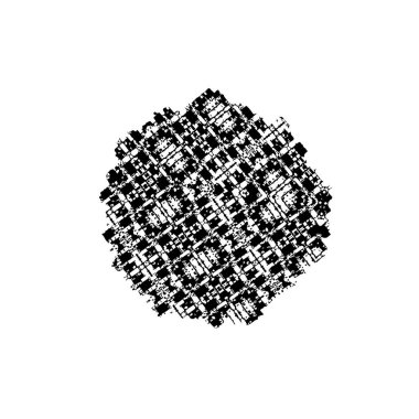 Beyaz arkaplanda şehrin siyah beyaz silueti.