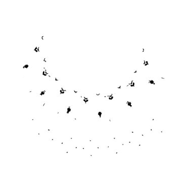 Beyaz arkaplanda siyah mürekkep sıçraması vektörü.