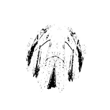 Grunge fırça darbesi, el çizimi vektör çizimi. boyanmış doku siyah vektörü