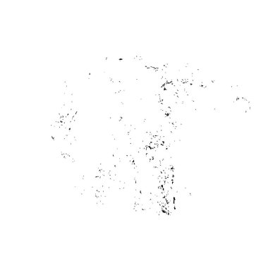 Beyaz arkaplanda soyut grunge siyah nokta izole