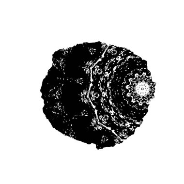 Siyah ve beyaz simgesinin vektör illüstrasyonu