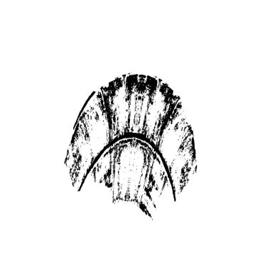 Beyaz arka plan üzerinde izole soyut fırça darbeleri.