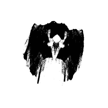 soyut grunge siyah fırça darbeleri beyaz arkaplan üzerinde izole.