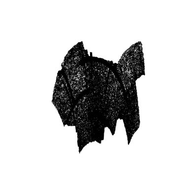 Beyaz arkaplanda soyut grunge siyah nokta izole