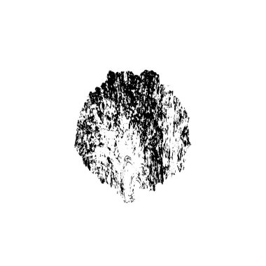 Beyaz arkaplanda soyut grunge siyah nokta izole