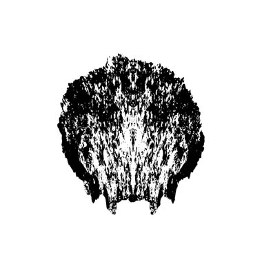 Beyaz arkaplanda soyut grunge siyah nokta izole