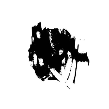 izole beyaz zemin üzerine siyah fırça darbeleri