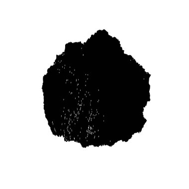 Beyaz arkaplanda soyut mürekkep lekesi, vektör illüstrasyonu