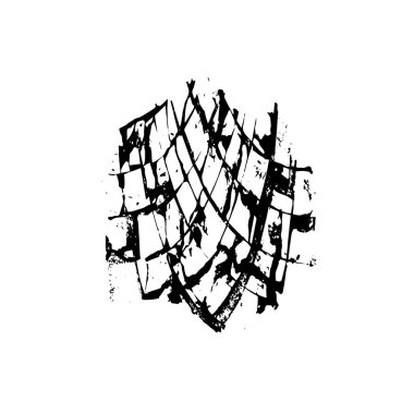 Siyah beyaz desenli sıkıntılı arkaplan noktalar, noktalar, çizikler ve çizgiler ve