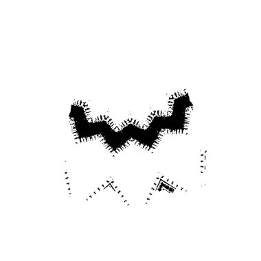 vektör el - Kara kedinin çizimi