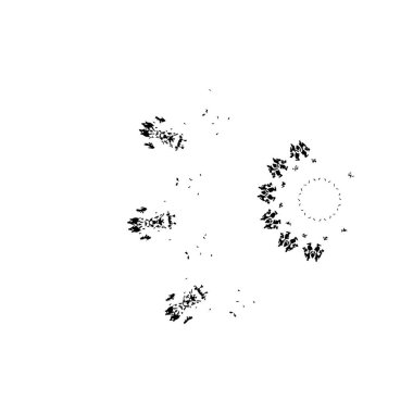 Açık gri, soyut şekilli siyah vektör arkaplanı.