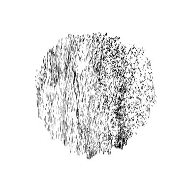 Beyaz arkaplanda soyut grunge siyah nokta izole