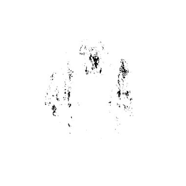 beyaz arkaplanda siyah grunge mürekkep fırça darbeleri.