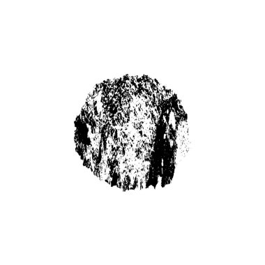 Daire şeklindeki grunge sıkıntılı kaplama damgası. vektör illüstrasyonu