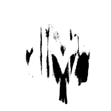 soyut siyah fırça lekesi