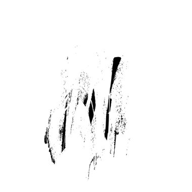 Beyaz arka planda siyah mürekkep fırça sıyrık