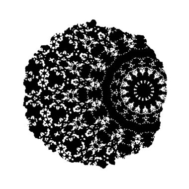 Mandala 'nın etrafında. Mandala ile dekoratif yuvarlak süs. Etnik yuvarlak süs. vektör illüstrasyonu.