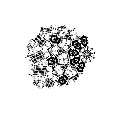 Siyah noktalı soyut vektör arkaplanı