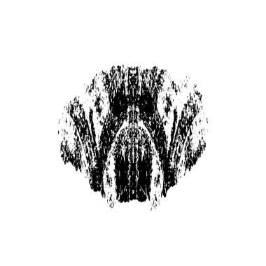 Beyaz arkaplanda soyut grunge siyah nokta izole