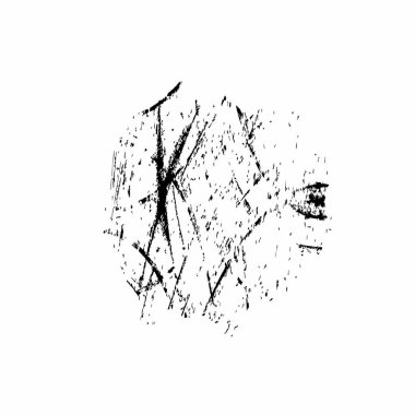 beyaz arkaplanda izole edilmiş siyah fırça darbesinin grunge dokusu 