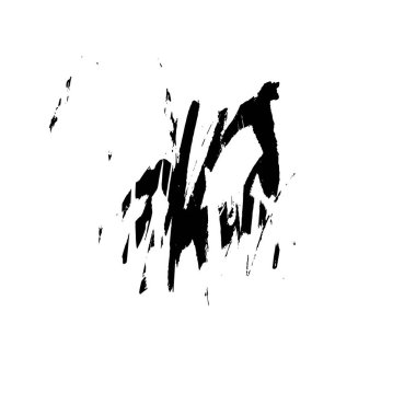 siyah fırça darbesi ve doku. grunge soyut el - boyanmış elementler.